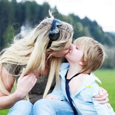 Mom and Son Kissing Real Love You